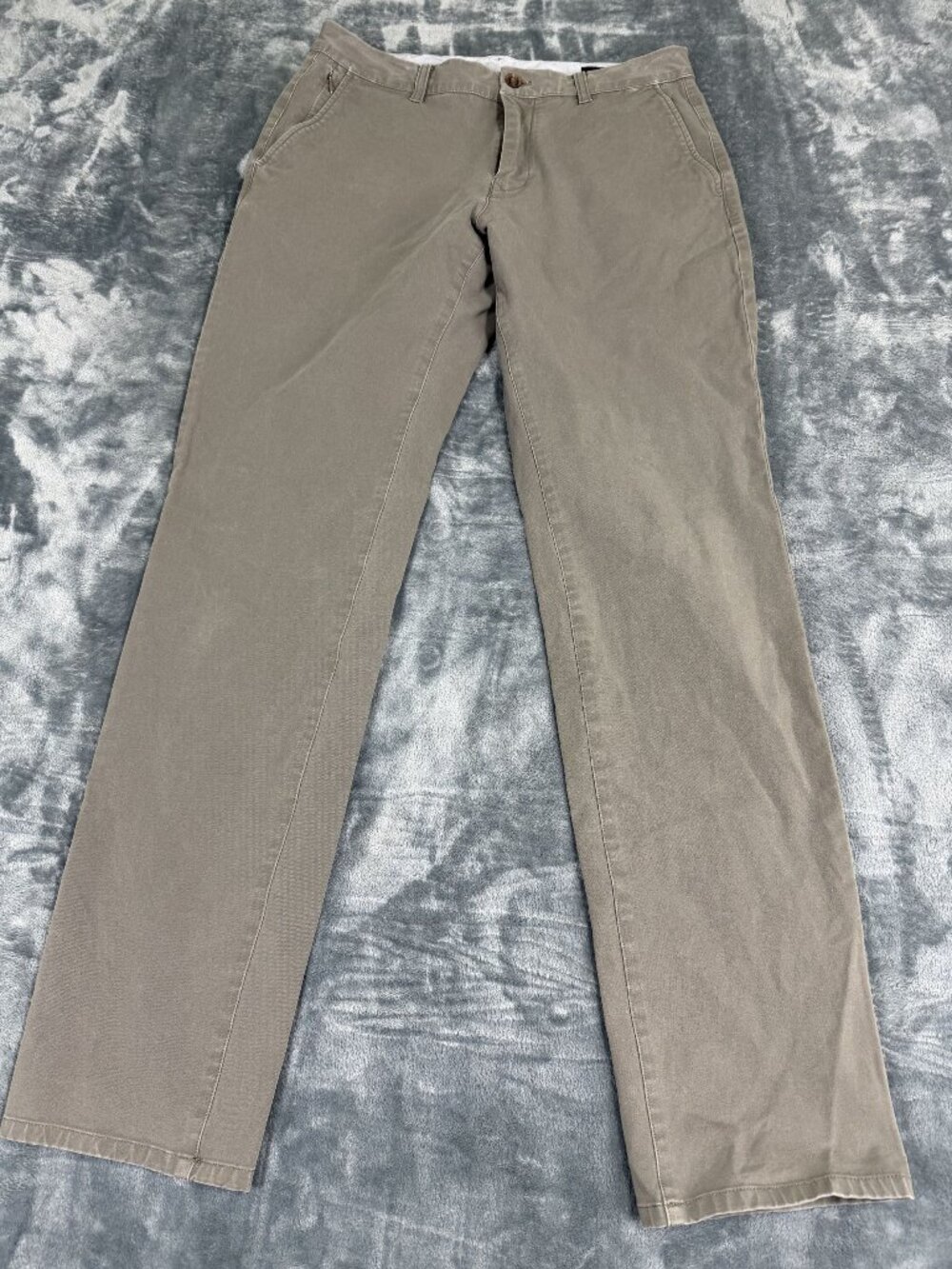 Bonobos Mens Brown Khaki Flat Front Chino Pants Size 32x34